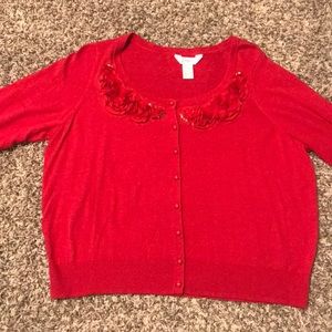 Candies Red Rose Cardigan